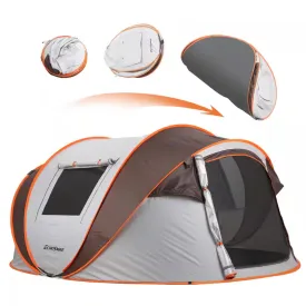 8-Person White and Brown Pop up Boat Tent