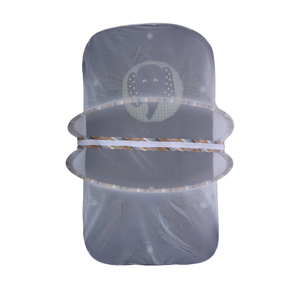 Abracadabra Gadda Set with Mosquito Net & Shaped Pillow Blue Elle Theme - Navy Blue
