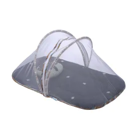 Abracadabra Gadda Set with Mosquito Net & Shaped Pillow Blue Elle Theme - Navy Blue