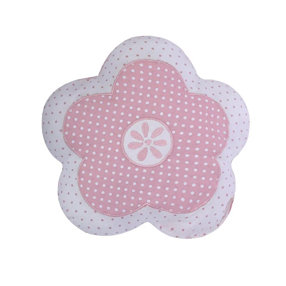 Abracadabra Gadda Set with Mosquito Net & Shaped Pillow Vintage Floral Theme - Pink