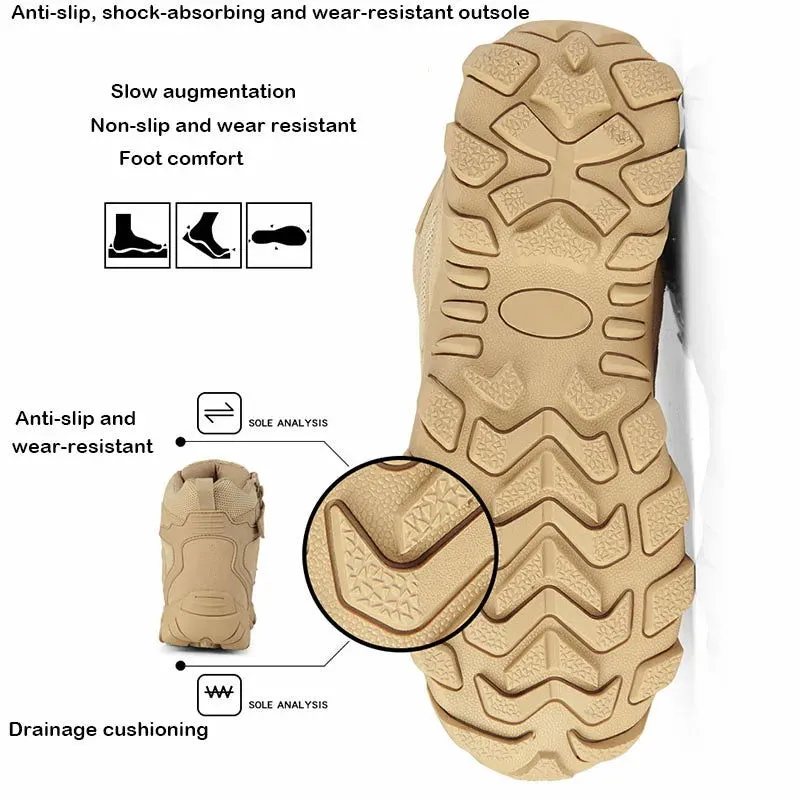 Army Men's Training Boots Outdoor Camping Mountaineering Shoes Desert Combat Men Military Tactical Boots Four Seasons Universal