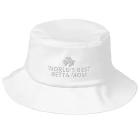 Betta Old School Bucket Hat | World's Best Betta Mom | Perfect gift for the Betta Fish lover! | Multiple Hat Colors Available