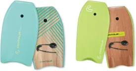 Bodyboard Bundle  37 & 33 Lightweight Beach Body Boards with EPS Core, HDPE Slick Bottom & Coiled Leash  Dual Pack for Adults, Teens & Kids  Summer Surf Boards for All Skill Levels