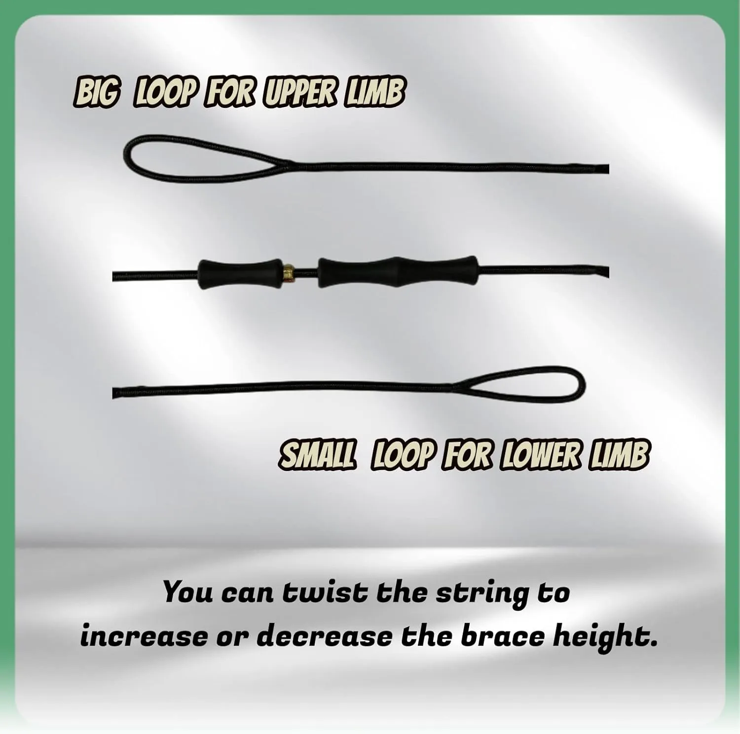 DEERACE Recurve Bow String and Bowstring Finger Savers Set, Dacron Bow String with Finger Guard
