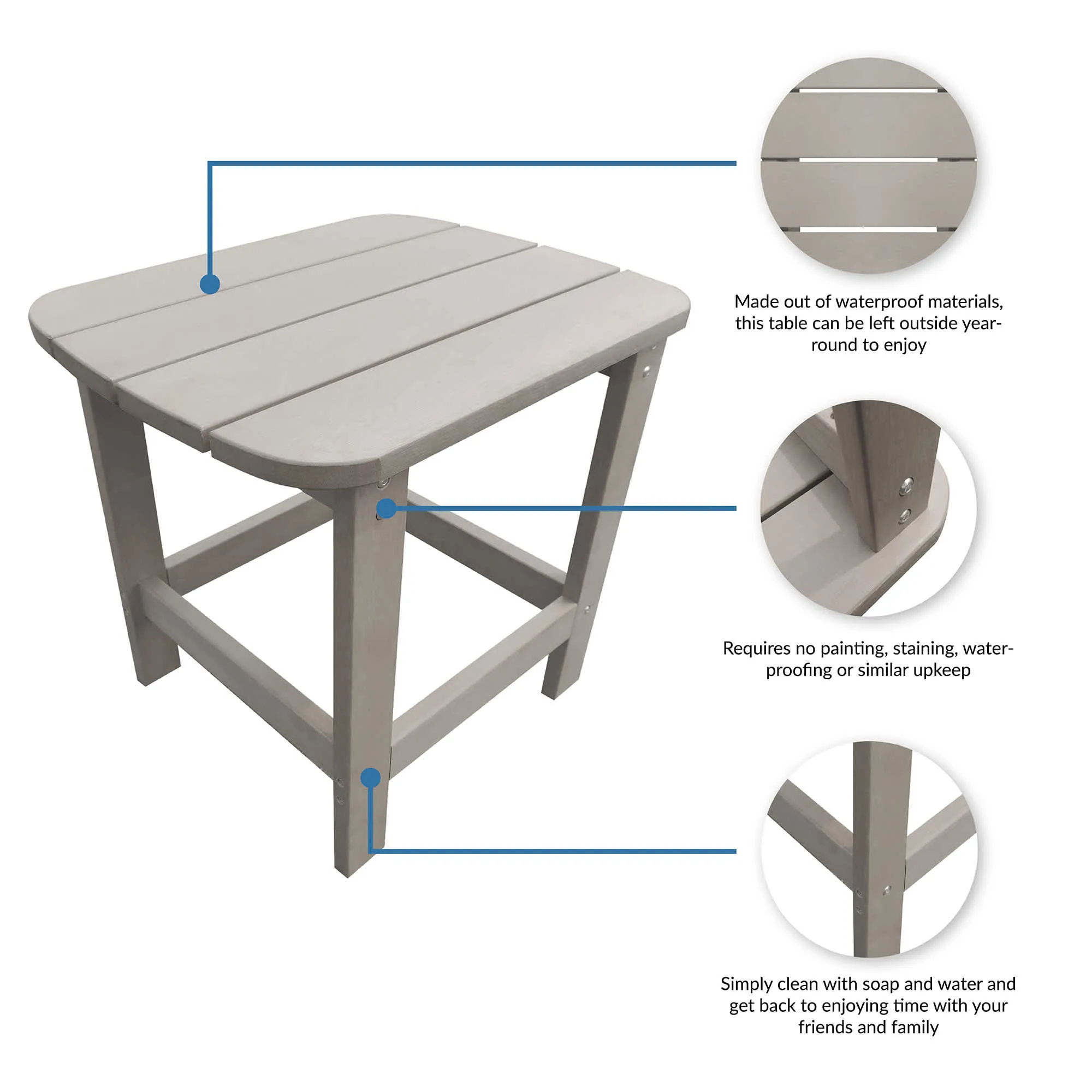 Ez-Care Tek-Wood™ Adirondack Side Table