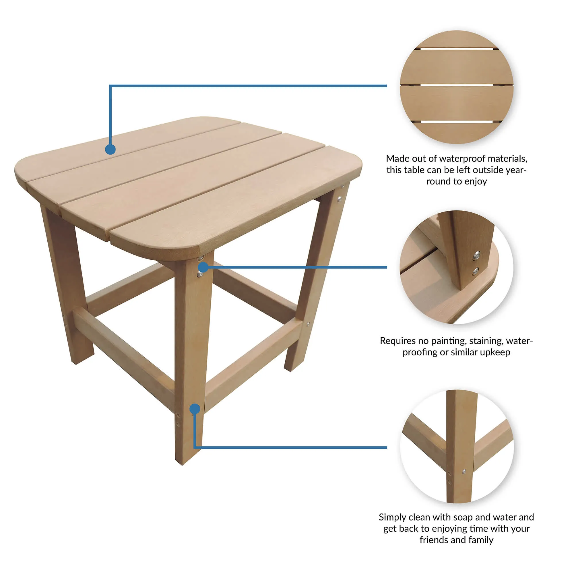 Ez-Care Tek-Wood™ Adirondack Side Table