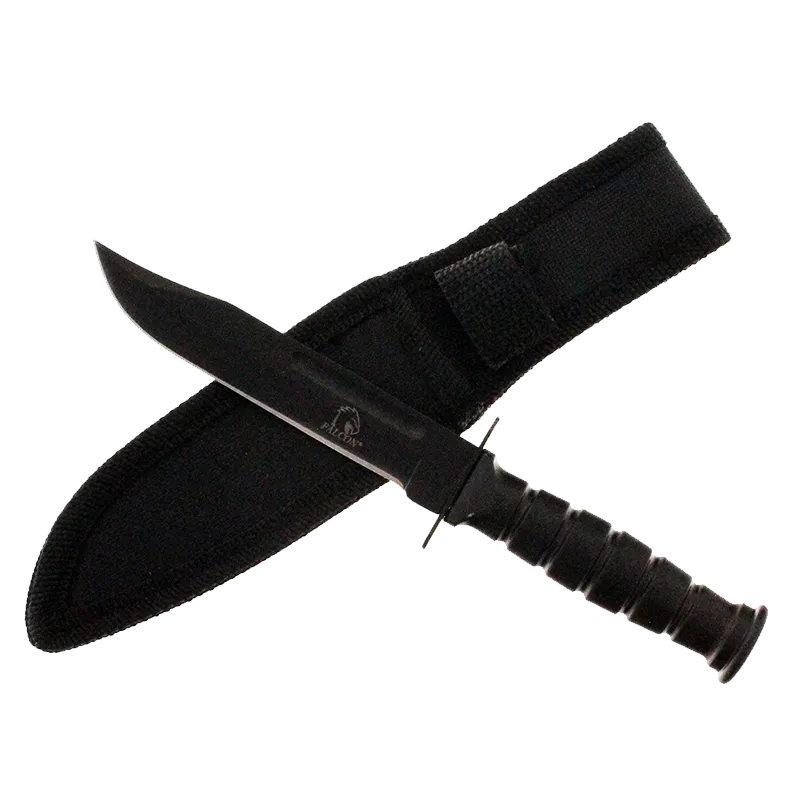 Falcon 7.5" Tactical Knives W/ Black Coating Blade