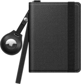 Fintie Passport Holder with Airtag Holder, Slim Travel Wallet RFID Blocking Passport Cover Protector Essentials with Credit Card Slots for Women/Men