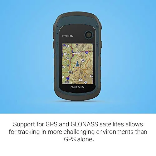 Garmin eTrex 22x, Rugged Handheld GPS Navigator, Black/Navy