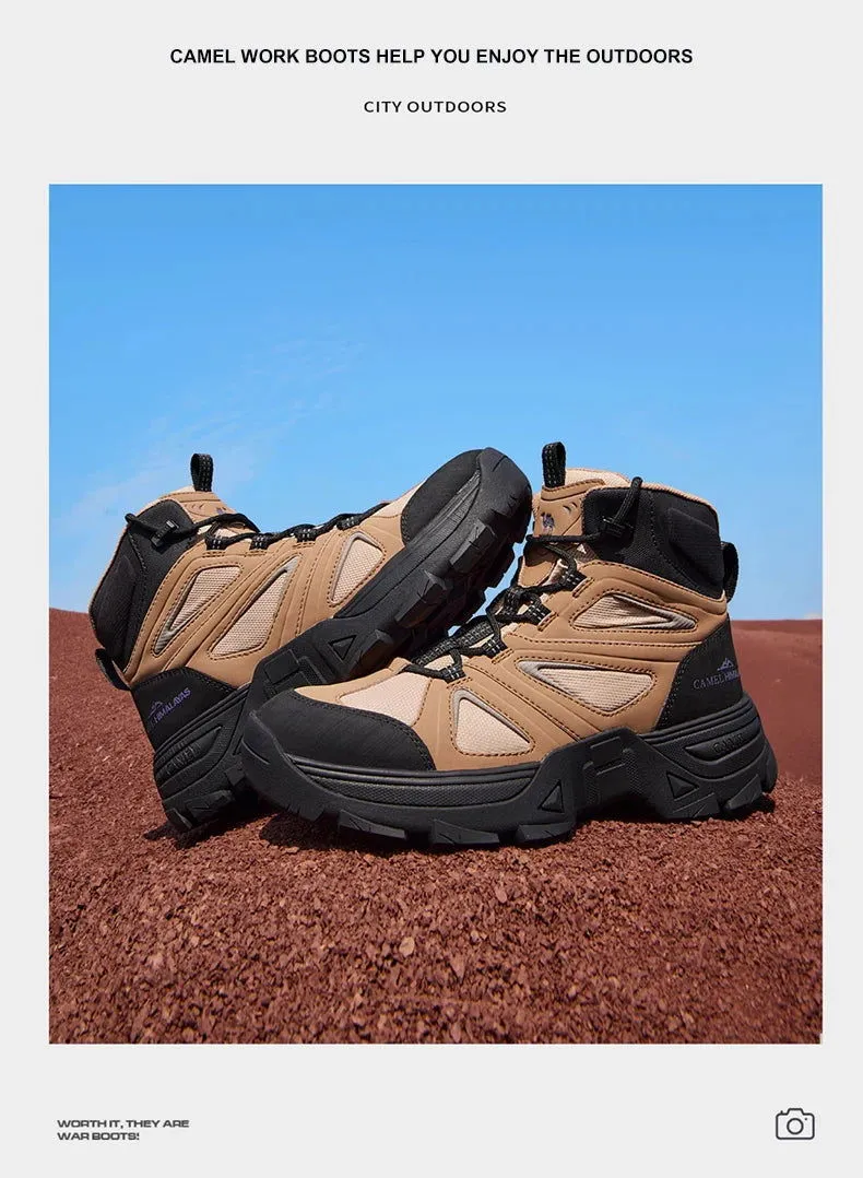 GOLDEN CMAEL Hiking Shoes Men's Winter Boots Wear-resistant Non-slip Thick-soled Anti-collision Mountaineering Shoes Desert Boot