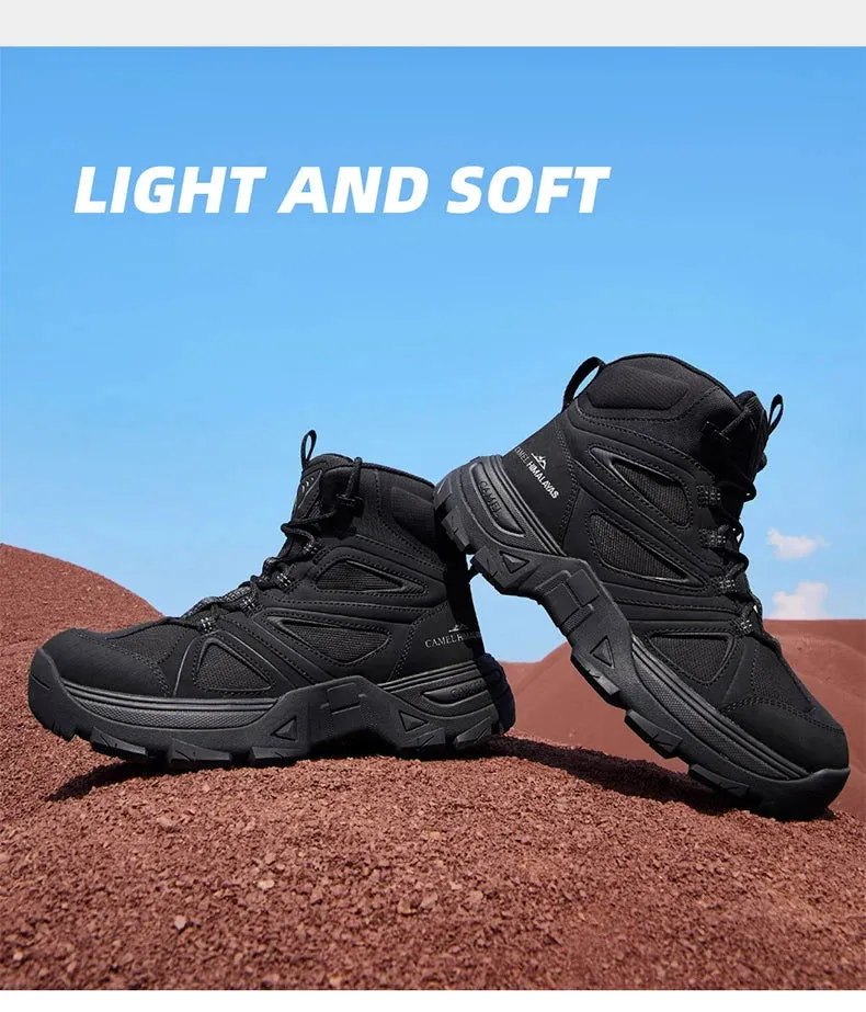 GOLDEN CMAEL Hiking Shoes Men's Winter Boots Wear-resistant Non-slip Thick-soled Anti-collision Mountaineering Shoes Desert Boot