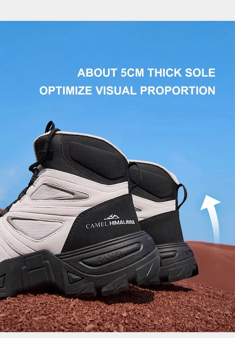 GOLDEN CMAEL Hiking Shoes Men's Winter Boots Wear-resistant Non-slip Thick-soled Anti-collision Mountaineering Shoes Desert Boot