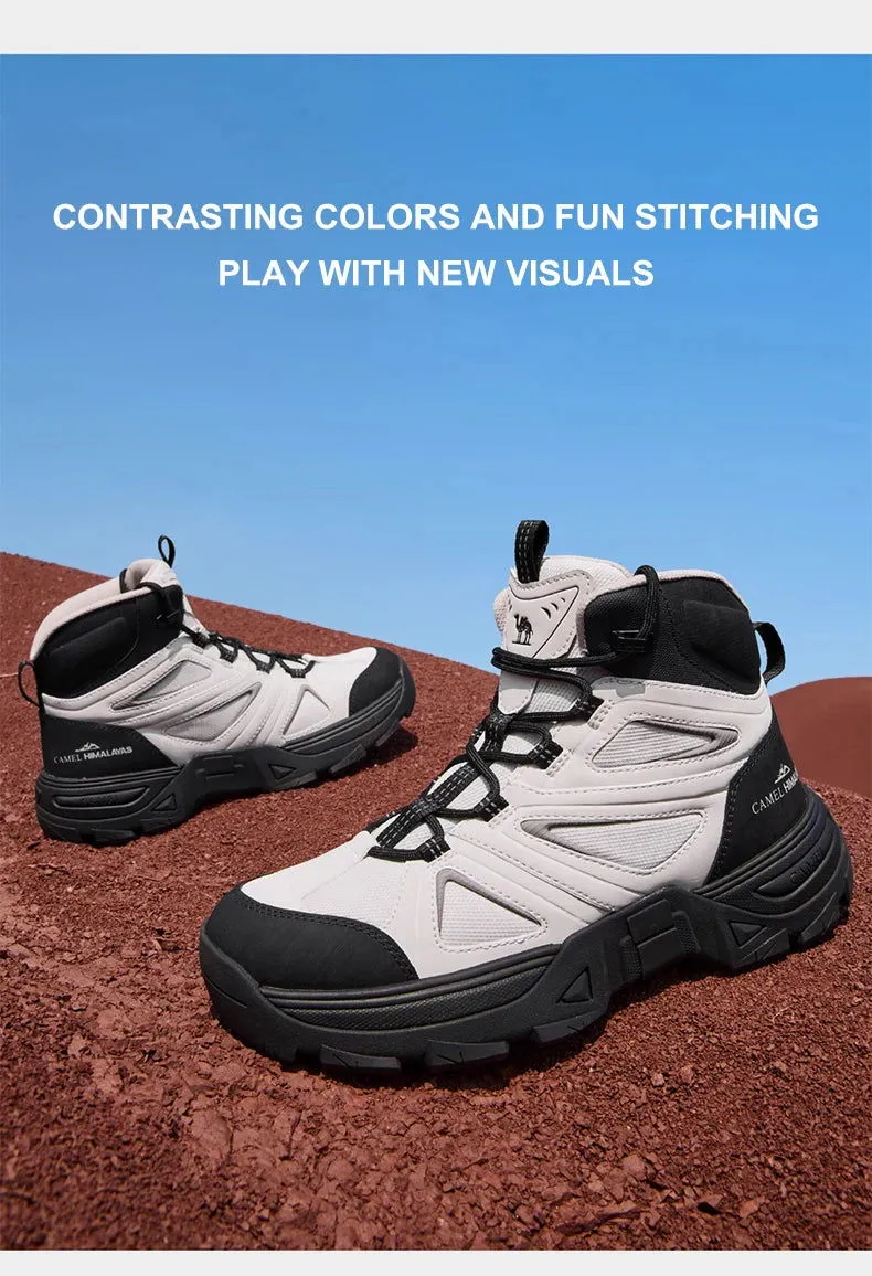 GOLDEN CMAEL Hiking Shoes Men's Winter Boots Wear-resistant Non-slip Thick-soled Anti-collision Mountaineering Shoes Desert Boot