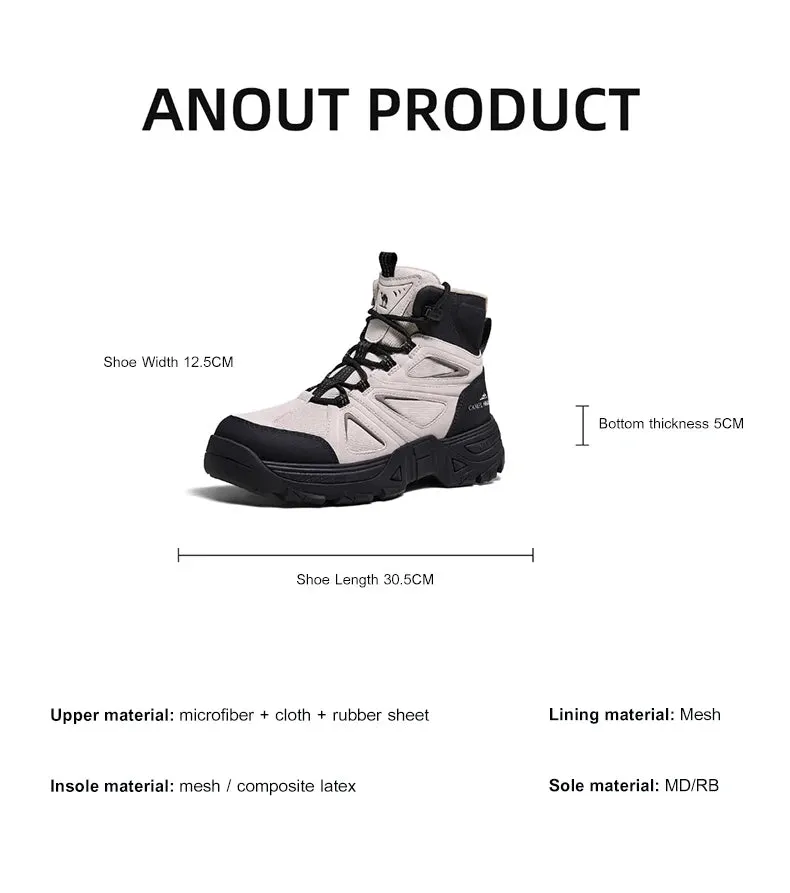 GOLDEN CMAEL Hiking Shoes Men's Winter Boots Wear-resistant Non-slip Thick-soled Anti-collision Mountaineering Shoes Desert Boot
