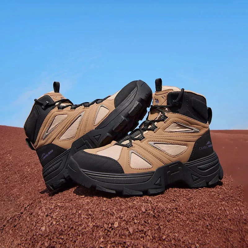 GOLDEN CMAEL Hiking Shoes Men's Winter Boots Wear-resistant Non-slip Thick-soled Anti-collision Mountaineering Shoes Desert Boot