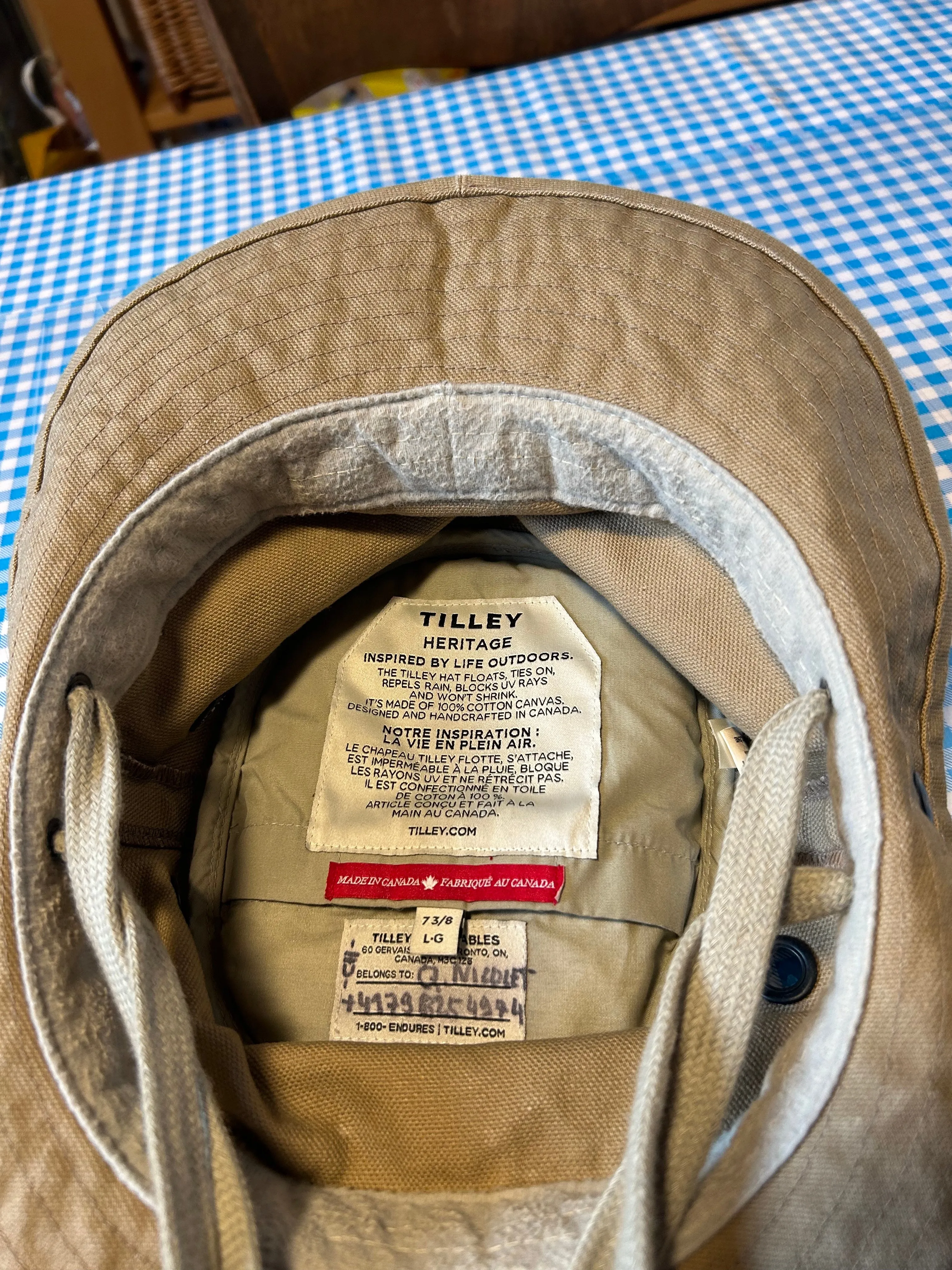 Headgear, Tilley Hat T3 Coyote size 7 3/8 Large (Used)