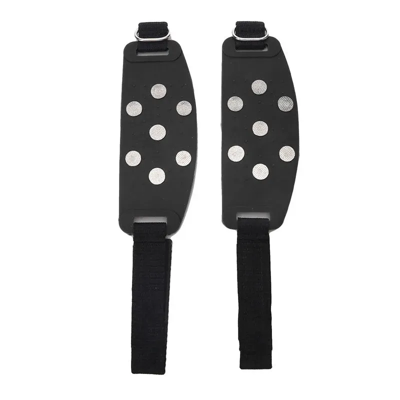 Ice Cleats Traction Crampons Overshoe Ice Snow Anti Slip Spikes Grips Ice Grippers for Adult Hiking Mountaineering Boots Winter