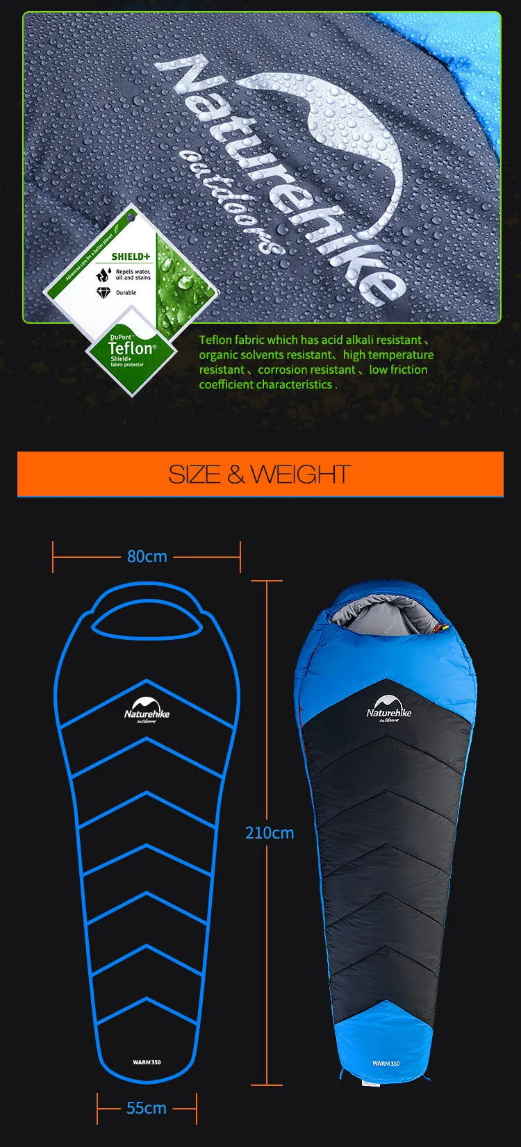 NatureHike Catskill 350 Autumn & Winter Sleeping Bag