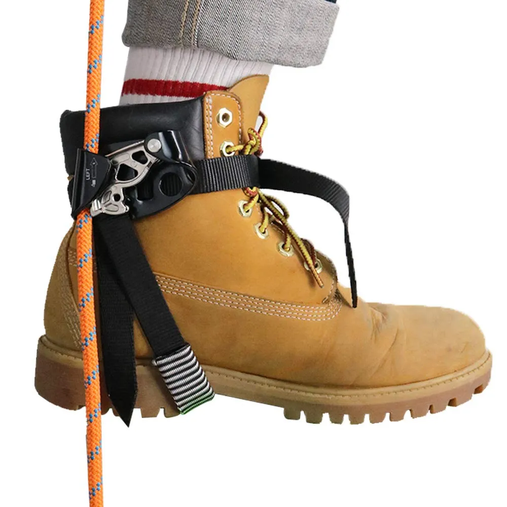NewDoar Left Foot Ascender CE Certified Climbing Device (Left Black)