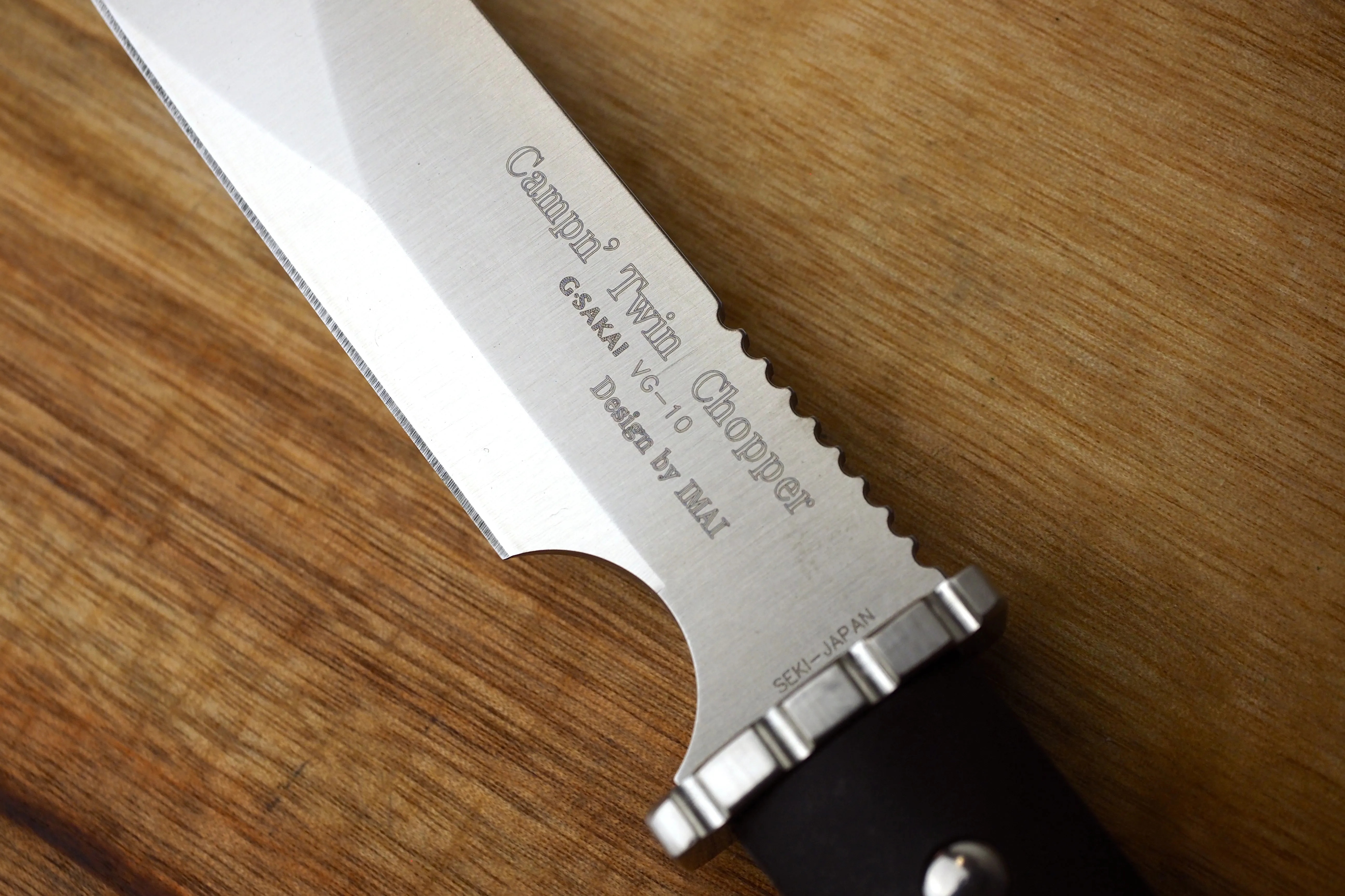 Outdoor Knife - Campin' Twin Chopper Fixed VG10 Steel with FRN Handle (Belt Clip Sheath Included)