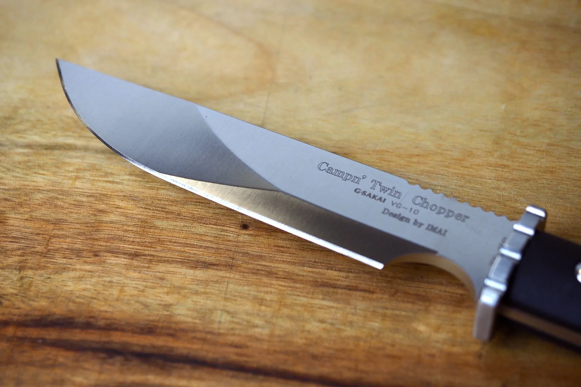 Outdoor Knife - Campin' Twin Chopper Fixed VG10 Steel with FRN Handle (Belt Clip Sheath Included)