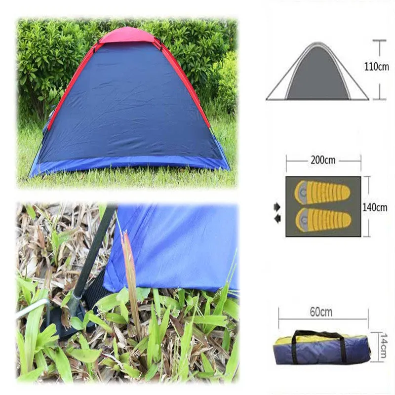 Two Person Camping Tent Outdoor Camping Tent with Carry Bag for Hiking